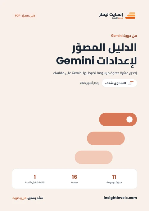 غلاف الدليل المصوّر لإعدادات Gemini